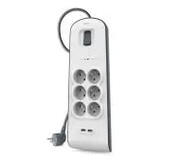 Belkin BSV604CA2M 6 gniazd 2m Szaro-biały BSV604CA2M Belkin