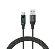 Savio CL-172 USB-A-USB-C 1m Czarny CL-172 USB-A-USB-C 1m + wyświetlacz cyfrowy Savio