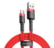 Kabel USB-C Typ C Baseus Quick Charge 3.0 1m 3A Czerwony CATKLF-B09