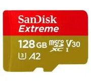 SANDISK microSDXC 128GB Extreme 190MB/s A2 C10 V30 microSDXC 128GB Extreme SANDISK