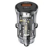 USAMS C32 1xUSB+1xUSB-C Fast Charge 30W Czarny CC164CC01 USAMS