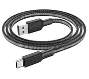 Hoco Jaeger X69 USB do USB-C 3A 1m Czarny Jaeger X69 USB do USB-C 3A 1m Hoco