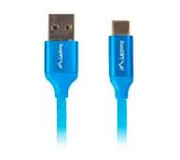 Lanberg USB-C do USB-A QC 3,0 1m Niebieski USB-C - USB-A QC 3.0 1m (niebieski) Lanberg