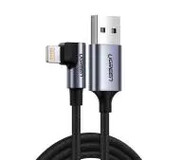 UGREEN kątowy Lightning 1m US299 Czarny Kabel kątowy Lightning 1m US299 (czarny) UGREEN
