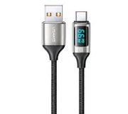 USAMS USB do USB-C LED 6A Fast Charging 1,2m Biały USB do USB-C LED 6A USAMS