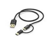 Hama 00178327 microUSB USB-C do USB 1m Czarny 00178327 Hama