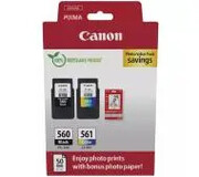 Canon PG-560/CL-561 Czarny + Kolor 15,8ml + Papier fotograficzny PG-560/CL-561 + Papier Canon