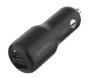 Belkin 42 W USB-C 30W PowerDeliwery USB-A 12W Czarny 42 W USB-C 30W PowerDeliwery Belkin