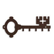 Wieszak Na Klucze Klucz [S] 20x9cm - Metalowy organizer ścienny na klucze, gadżety i akcesoria