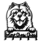 Wieszak Na Klucze Pies Chow Chow Love [S] 21x26cm - Metalowa Ozdoba Ścienna