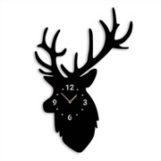 Zegar Głowa Jelenia [M] 34x50cm - metalowy zegar ścienny