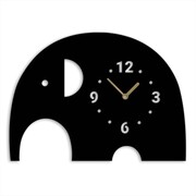 Zegar Mały Słonik [S] 30x22cm - metalowy zegar ścienny dla dziecka