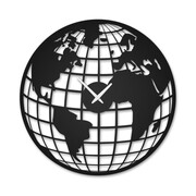 Zegar Kula Ziemska [L] 60cm - metalowy zegar ścienny