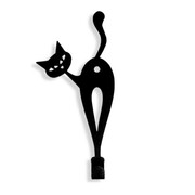Wieszak do przedpokoju KOT TYŁEM [XS] 7x14cm - na ubrania, kurtki, płaszcze
