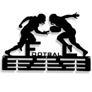 Wieszak na medale FOOTBALL [M] 36x24 CM - Metalowy wieszak ścienny dla futbolisty