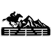 Wieszak na medale JAZDA KONNA GÓRY [M] 36x18cm - Metalowy Ścienny Wieszak Na Medale