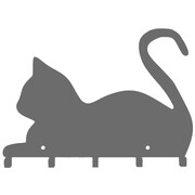 Wieszak na klucze Kot Zbigniew [S] 20x15 CM - Metalowy organizer ścienny na klucze, gadżety i akcesoria