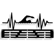 Wieszak na medale dla pływaka SWIMMING [M] 36x15cm