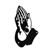 Ozdoba Ścienna Ręce w Modlitwie [M] 16x30cm - Metalowa Dekoracja Ścienna