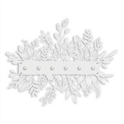 Wieszak na kurtki do przedpokoju Dorodna Flora [XL] - 70x54cm - Metalowa ozdoba ścienna