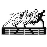 Wieszak na medale biegacza SETKA [M] 36x20cm - Metalowy ścienny wieszak na medale dla biegacza