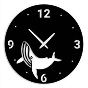 Zegar z Wielorybem [M] 40cm - metalowy zegar ścienny