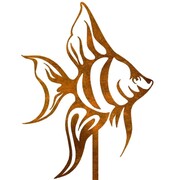 Biżuteria Ogrodowa Ozdoba Rdzawa Rybka Ofelia [XXL] 17x103cm