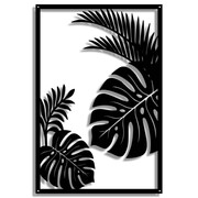 Dekor Tropikalna Roślinność [XL] 58x87cm - Metalowa dekoracja - Ozdoba ścienna