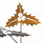 Biżuteria Ogrodowa Ozdoba Rdzawy Ostrokrzew [XXL] 22x92cm - Świąteczna dekoracja ogrodu