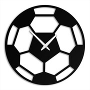 Zegar Piłka Nożna [M] 40cm - metalowy zegar ścienny do pokoju chłopca