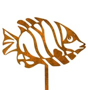 Biżuteria Ogrodowa Ozdoba Rdzawa Rybka Otylia [XL] 22x93cm