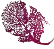 Dekor Jesienny Liść 1 [XL] 65x40cm - Metalowa dekoracja - Ozdoba ścienna