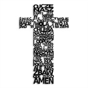 Krzyż Modlitwa W Imię Ojca [XXL] 62x100cm - Metalowa Dekoracja Ścienna