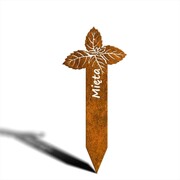 Tabliczka Ogrodowa Mięta [XL] 30x67cm- Rdzawa Etykieta do Roślin