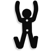 Wieszak do przedpokoju LUDZIK [XS] 6x11cm- Metalowy wieszak ścienny na ubrania, kurtki, płaszcze