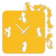 Myszula i Spóła [M] 45x45cm - metalowy zegar do pokoju dziecka