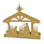 Świecznik metalowy Szopka Bożonarodzeniowa [S] 22x17cm - na świeczki i tea lighty