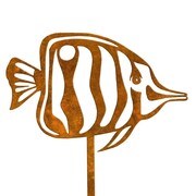 Biżuteria Ogrodowa Ozdoba Rdzawa Rybka Ambroży [XL] 22x94cm