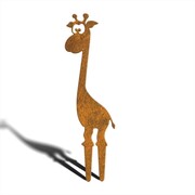 Ozdoba ogrodowa Pupil Ogrodowy Żyrafa Gloria [L] 13x44cm - rdzawa dekoracja do ogrodu