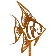 Biżuteria Ogrodowa Ozdoba Rdzawa Rybka Luiza [XXL] 16x103cm