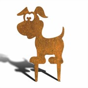 Ozdoba ogrodowa Pupil Ogrodowy Piesek Maksio [M] 25x39cm - rdzawa dekoracja do ogrodu