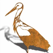 Biżuteria Ogrodowa Ozdoba Rdzawy Bocian [XXL] 48x96cm