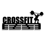 Wieszak na medale CROSSFIT [M] 40x18cm - Metalowy ścienny wieszak na medale
