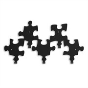 Wieszak na kurtki do przedpokoju Duże Puzzle [XL] - 80x43cm - Metalowa ozdoba ścienna