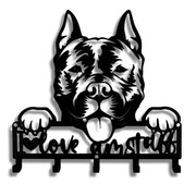 Wieszak Na Klucze Pies Amstaff Love [S] 21x21cm