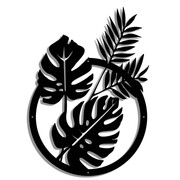 Dekor Monstera Koło [XL] 55x78cm - Metalowa dekoracja - Ozdoba ścienna