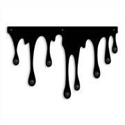 Wieszak do przedpokoju Drops [XL] 60x39cm - Metalowa dekoracja ścienna