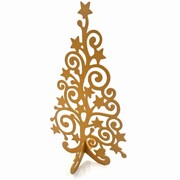Metalowa Choinka Christmas Tree [M] 19x32cm - Świąteczny stojak na biżuterię