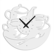 Zegar kuchenny Time for Tea [M] 40x38cm - metalowy zegar ścienny