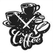 Zegar kuchenny Caffe [S] 30x30cm - metalowy zegar ścienny do kuchni